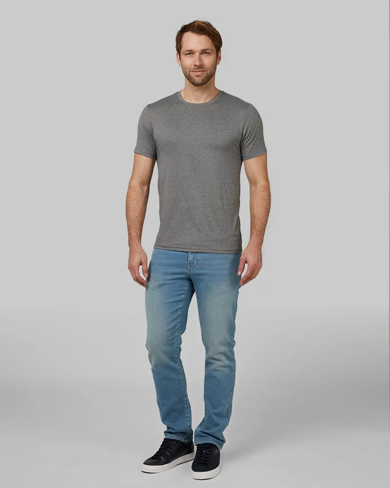 2 WHITE/2 GREY HEATHER